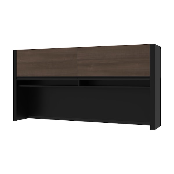 Connexion 71W Hutch for Narrow Desk Shell, Antigua & Black